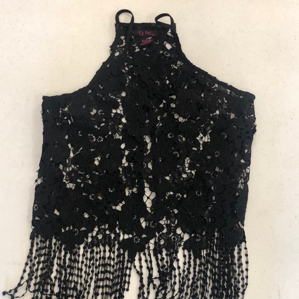 It's‎ Pink Lacy spaghetti strap Tank